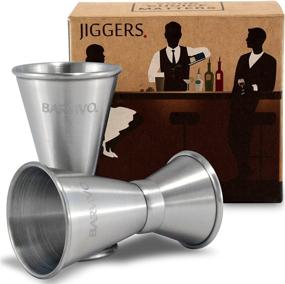 img 4 attached to 🍸 Barvivo Double Jigger Set - Professional Bartender Confidence - Stainless Steel Cocktail Jiggers - 0.5oz / 1oz - Ideal Home Bar Tools