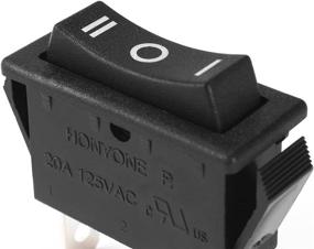 img 3 attached to 3P On/Off/On 3 Position Boat Rocker Switch - AC 20A/125V 22A/250V - Black - uxcell