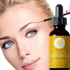 img 1 attached to 🍃 Pure Body Naturals Organic Castor Oil - Eyelash and Eyebrow Growth Serum with Applicator Kit, 1 Ounce - Varying Labels