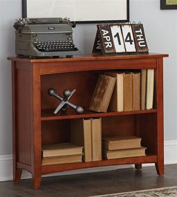 img 3 attached to Cherry Shaker Cottage Bookcase by Alaterre Furniture with 2 Shelves