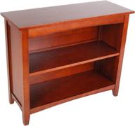 cherry shaker cottage bookcase by alaterre furniture with 2 shelves logo