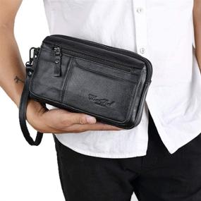 img 2 attached to 👜 Wristlet Business Organizer Bag for Passports