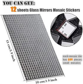 img 3 attached to Self-Adhesive Glass Craft Mini Mirrors Mosaic Tiles/Stickers for DIY Craft Decoration, 5x5mm, 7200 Pieces - AIVS