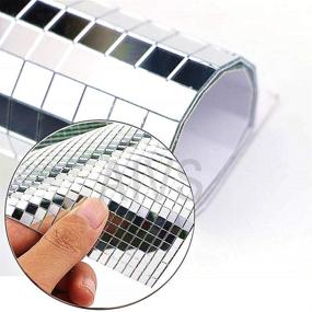 img 2 attached to Self-Adhesive Glass Craft Mini Mirrors Mosaic Tiles/Stickers for DIY Craft Decoration, 5x5mm, 7200 Pieces - AIVS