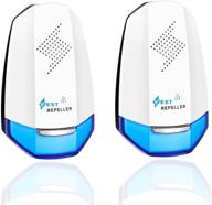 eco-friendly ultrasonic pest repeller - effective indoor electronic control for mouse, rats, and cockroach (2 pack) logo