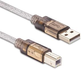 img 2 attached to 🖨️ High-Speed 25Ft/8M Printer Cable - USB Type A Male to B Male Cord for HP, Canon, Lexmark, Dell, Xerox, Samsung, and More