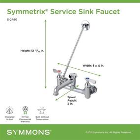 img 2 attached to Symmons S 2490 Настенный сервисный смеситель Symmetrix
