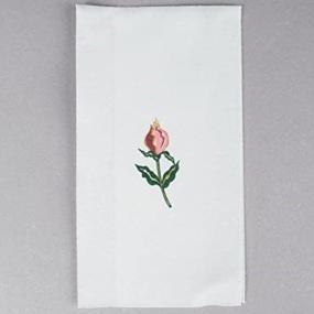 img 2 attached to 🌸 Hoffmaster 856515 Linen-Like Guest Towel, Floral Mist - Case of 500, 17"x12" - 1/6 Fold: Elegant Disposable Towels for Events and Parties.