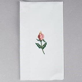 img 1 attached to 🌸 Hoffmaster 856515 Linen-Like Guest Towel, Floral Mist - Case of 500, 17"x12" - 1/6 Fold: Elegant Disposable Towels for Events and Parties.