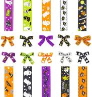 🎃 10 styles halloween grosgrain ribbons: 20 yards, 1 inch width - ideal for diy crafts, halloween decorations, gift wrapping, hair bows, ribbon wreaths, and party garland (10x2yd) logo