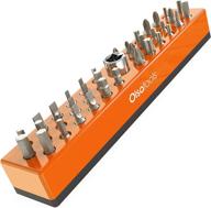 🧲 olsa tools hex bit organizer: magnetic base, quality holder for specialty bits - drill or tamper bits for professionals (orange) logo