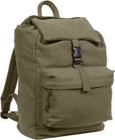 img 1 attached to Rothco Canvas Daypack Olive Drab Backpacks for Casual Daypacks