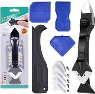 🔧 11-piece silicone caulking tools kit with stainless steel head - perfect for kitchen, bathroom, window, sink joint - includes 3-in-1 finishing tool & 5 reusable silicone pads logo