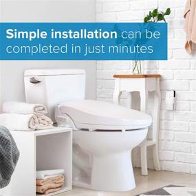 img 1 attached to Brondell LE99 Swash Electronic Bidet Seat - White, Round Toilet Fit with Lite-Touch Remote, Warm Air Dryer, Strong Wash Mode, Stainless-Steel Nozzle, User Settings & Easy Installation