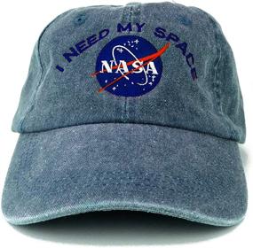 img 2 attached to Stylish NASA I Need My Space Embroidered Washed Cotton Cap: The Perfect Accessory for Space Enthusiasts