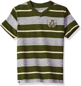 img 1 attached to Orange Sleeve Stripe V Neck Akademiks Boys' Clothing 1 in Tops, Tees & Shirts