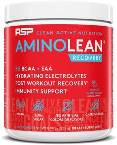 img 4 attached to 🍹 RSP AminoLean Recovery - Post Workout BCAAs Amino Acids Supplement with Electrolytes, BCAAs and EAAs for Hydration Boost, Immunity Support - Tropical Punch Flavor, Vegan-Friendly - Muscle Recovery Drink