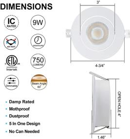 img 1 attached to Recessed Recessed Warranty Adjustable Spotlight Industrial Electrical