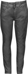 img 1 attached to School Uniform Pants & Capris for Girls - Premium Skinny Stretchable Clothing
