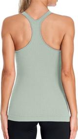 img 3 attached to 👚 ATTRACO Ribbed Workout Tank Tops for Women: Stylish Racerback Scoop Neck Athletic Top with Built-in Bra