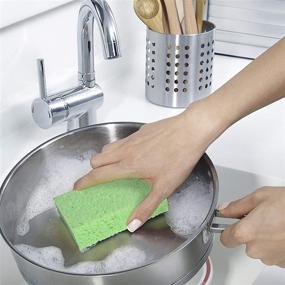 img 1 attached to ARCLIBER Cellulose Sponge: Heavy Duty Scrub Sponge for Scratch-Free Kitchen Cleaning - 6 Pack