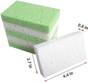 img 2 attached to ARCLIBER Cellulose Sponge: Heavy Duty Scrub Sponge for Scratch-Free Kitchen Cleaning - 6 Pack