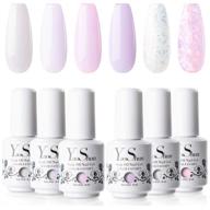 💅 yaoshun gel nail polish kit - soft pink series: 6 colors gel polish set in a gift box, soak off uv nail gel set, 8ml each - manicure nail art kit logo