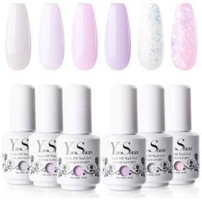 img 4 attached to 💅 YaoShun Gel Nail Polish Kit - Soft Pink Series: 6 Colors Gel Polish Set in a Gift Box, Soak Off UV Nail Gel Set, 8ml Each - Manicure Nail Art Kit