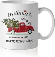 🎅 pcdvn christmas movie coffee mug, red truck cup for watching, perfect birthday winter holiday gift logo