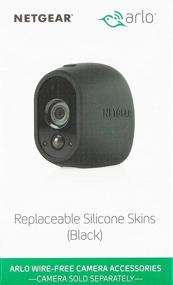 img 2 attached to Arlo Wire-Free Camera Skins - Set of 3, Black - Compatible with Arlo Wire-Free Cameras Only - VMA1200B