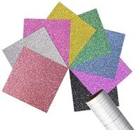 ✨ vvivid deco65 12"x15" decorative craft vinyl multi-color pack: glitter pack with 8 vibrant shades! logo