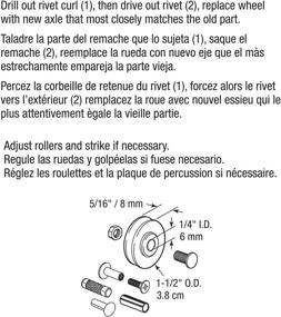 img 1 attached to 🚪 Prime-Line D1797 Sliding Door Roller, 1.5-Inch Steel Ball Bearing, Pack of 2