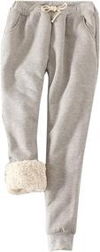 img 4 attached to 👖 PEHMEA Women's Sherpa-Lined Warm Joggers Pants - Fleece Athletic Workout Sweatpants