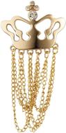 golden swarovski hanging brooch for girls - knighthood jewelry logo