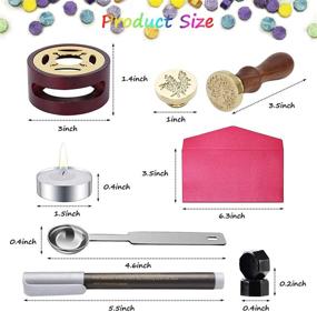 img 2 attached to 💌 Wax Seal Stamp Kit with 648 Pcs Wax Seal Beads, 2 Wax Stamps, and More - Perfect for Wedding Invitations, Gift Wrapping, and Christmas Letters