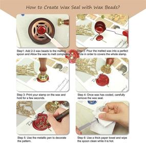 img 1 attached to 💌 Wax Seal Stamp Kit with 648 Pcs Wax Seal Beads, 2 Wax Stamps, and More - Perfect for Wedding Invitations, Gift Wrapping, and Christmas Letters