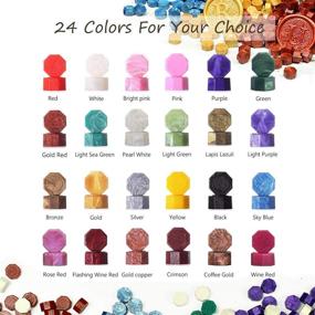 img 3 attached to 💌 Wax Seal Stamp Kit with 648 Pcs Wax Seal Beads, 2 Wax Stamps, and More - Perfect for Wedding Invitations, Gift Wrapping, and Christmas Letters