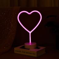 💖 pretty in pink: heart-shaped neon sign - aesthetic indie room decor and night light логотип