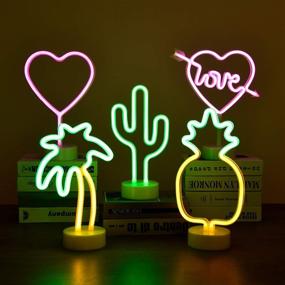 img 1 attached to 💖 Pretty in Pink: Heart-Shaped Neon Sign - Aesthetic Indie Room Decor and Night Light