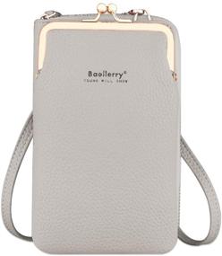 img 4 attached to Stylish and Practical Crossbody Phone Bag for Women - 👜 Lightweight PU Leather Phone Wallet Purse with Shoulder Strap and Card Slots