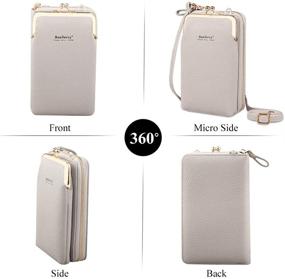 img 3 attached to Stylish and Practical Crossbody Phone Bag for Women - 👜 Lightweight PU Leather Phone Wallet Purse with Shoulder Strap and Card Slots