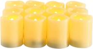 🕯️ candle choice 12 pack flameless led tea light candles with timer for thanksgiving, wedding, birthday, baby party, christmas, halloween decorations - 1.5x2.0" votive candles logo