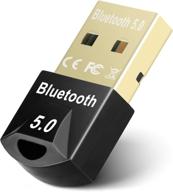 💻 maxuni usb mini bluetooth 5.0 dongle: wireless transfer for pc/laptop with windows 10/8/1/8/7, supports bluetooth headphones, headsets, speakers, keyboards, mice, and printers logo