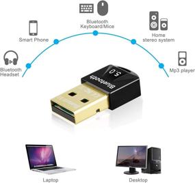 img 3 attached to 💻 Maxuni USB Mini Bluetooth 5.0 Dongle: Wireless Transfer for PC/Laptop with Windows 10/8/1/8/7, Supports Bluetooth Headphones, Headsets, Speakers, Keyboards, Mice, and Printers
