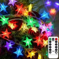 🌈 homeleo 25.7 ft 50 led color changing string lights: timer remote control, battery powered star fairy lights for indoor outdoor christmas decor, bedroom, patio umbrella, balcony, gazebo (multicolor) logo