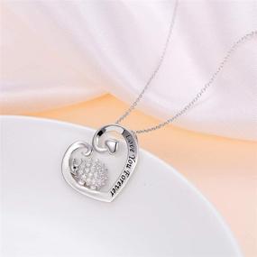 img 1 attached to Adorable CZ Hedgehog Pendant Necklace - 925 Sterling Silver 🦔 I Love You Forever Gift for Women & Girls, 18 inch