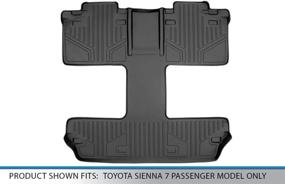 img 2 attached to 🚗 Custom Fit 2nd and 3rd Row SMARTLINER Floor Mats in Black for Toyota Sienna 7 Passenger Model (2011-2019) Only