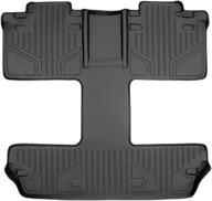 🚗 custom fit 2nd and 3rd row smartliner floor mats in black for toyota sienna 7 passenger model (2011-2019) only logo