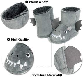 img 3 attached to Cozy and Cute Animal Slippers for Toddlers – Perfect Winter House Booties for Boys and Girls