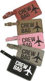 img 3 attached to 👜 Vibrant Pink Crew Bag Tag Graphic: The Perfect Personalized Travel Companion